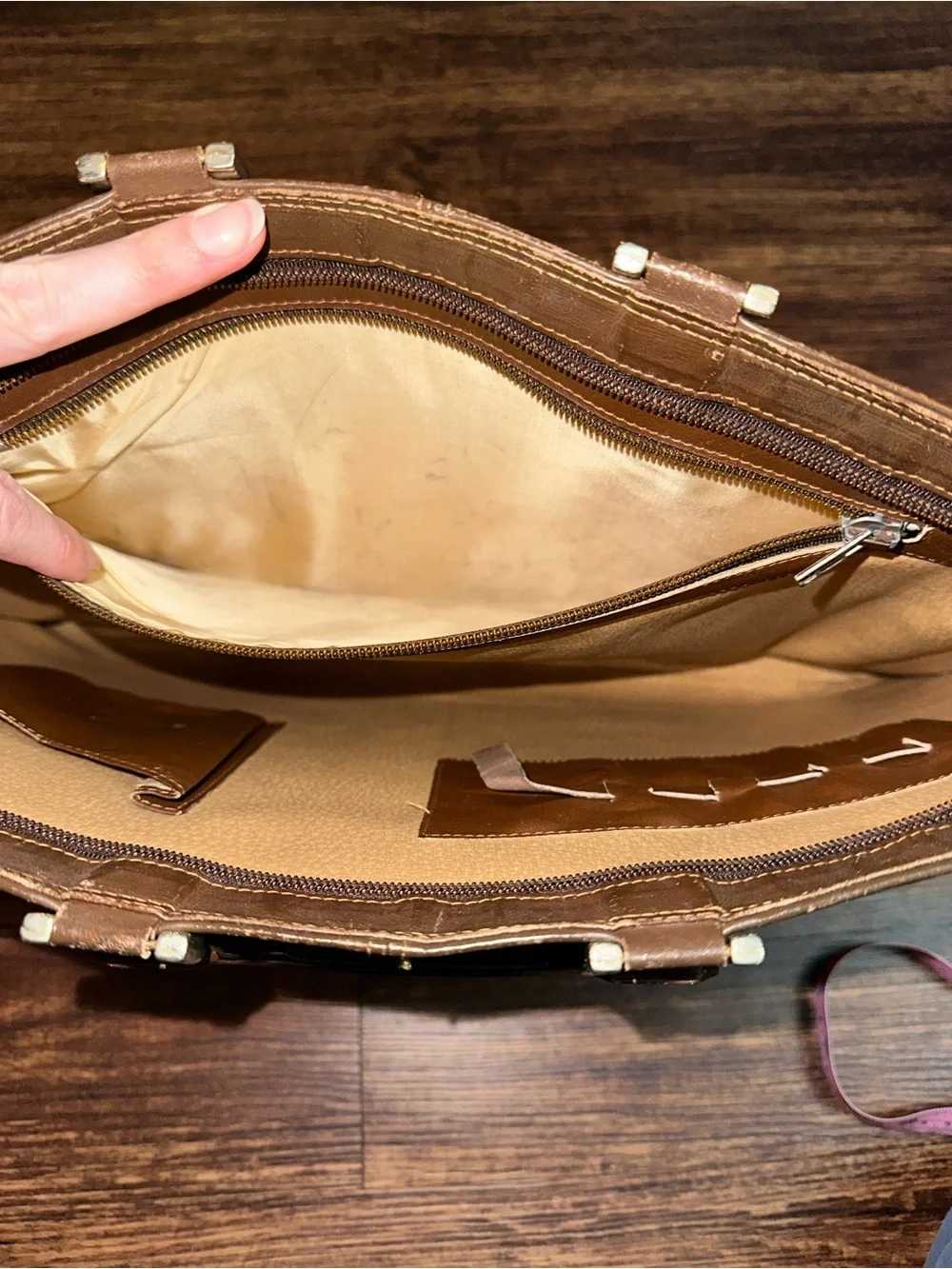 Vintage Brown Leather Portfolio Men's